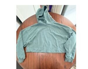Vuori Teal Sedona Cropped Hoodie - Size Small